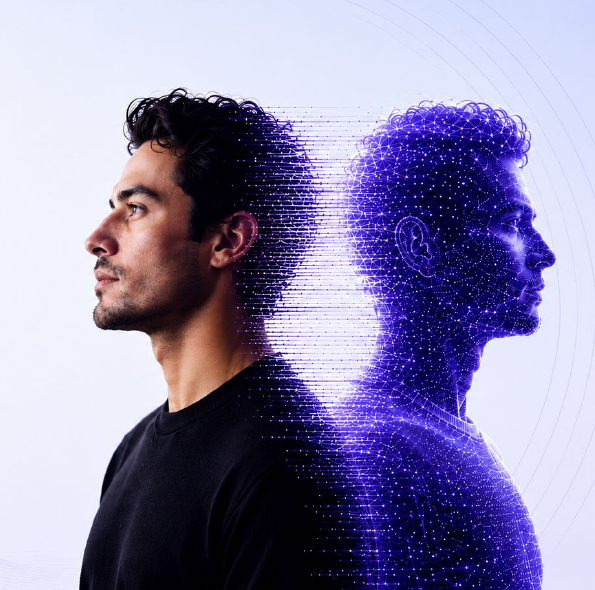Human contributor transitioning into a digital representation